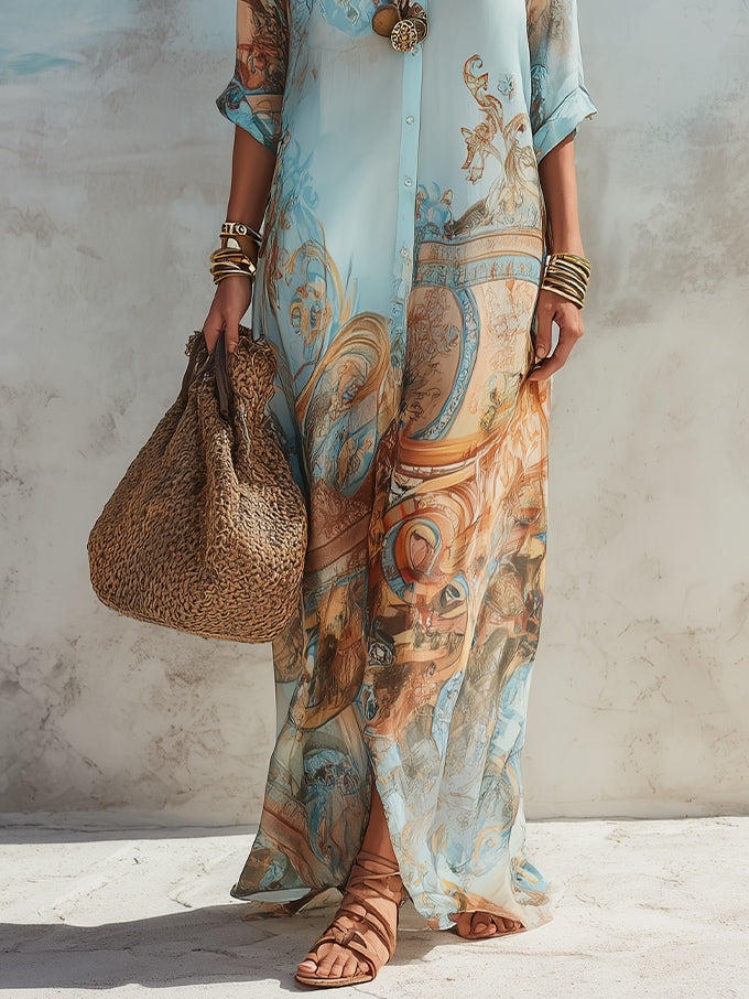 Women's Maxi Dress | Floral Printed Beach