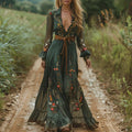 Women's Maxi Dress | Floral V-Neck