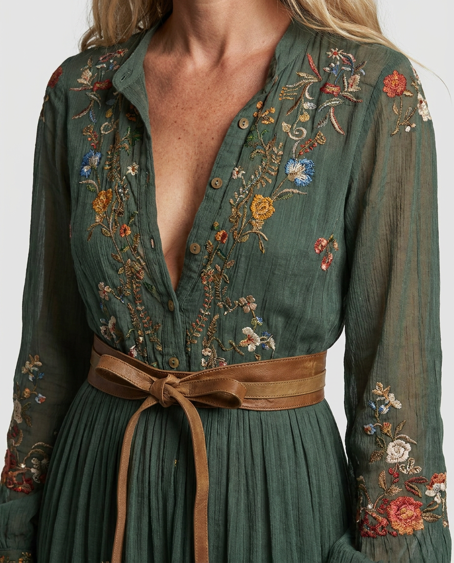 Women's Maxi Dress | Floral V-Neck
