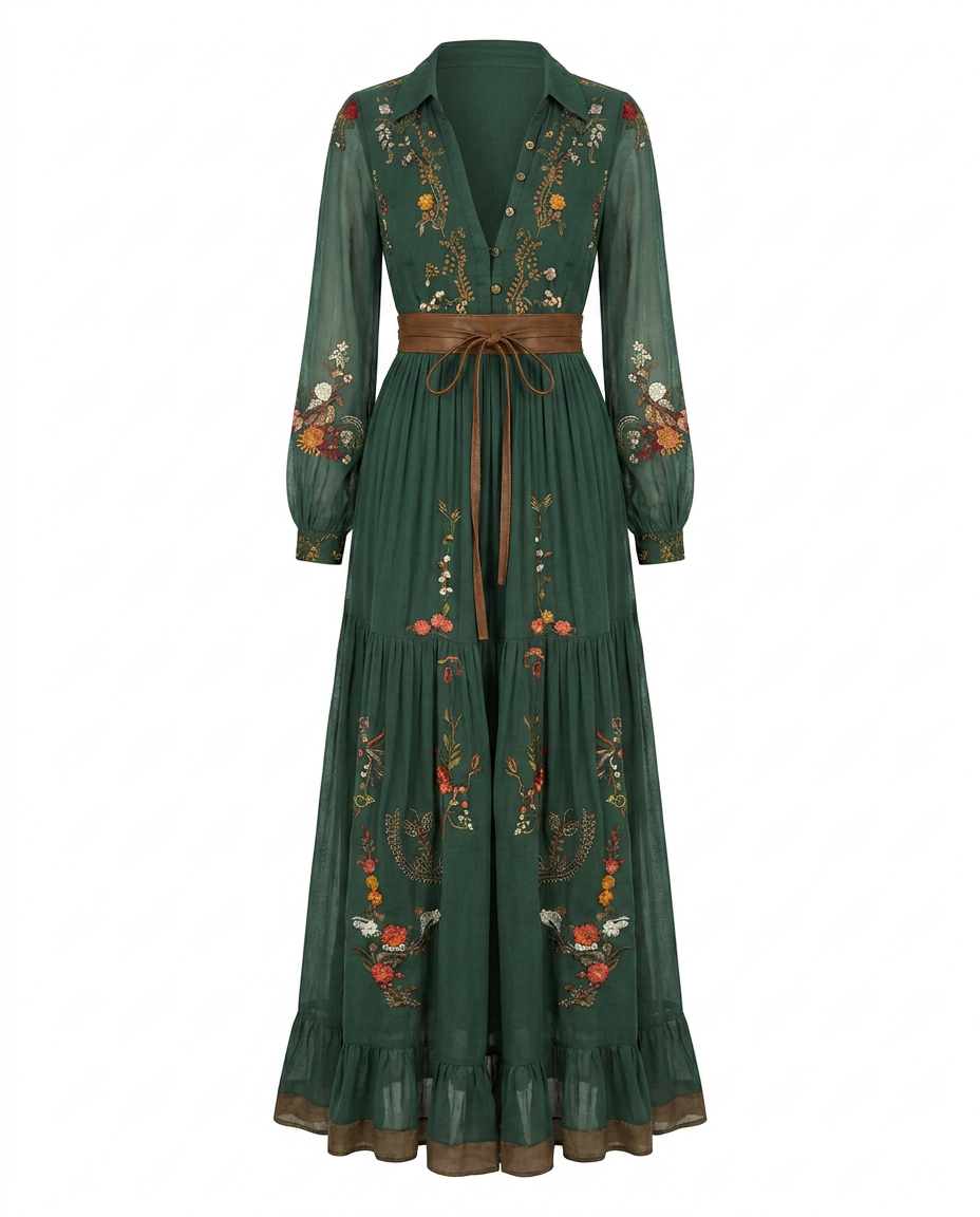 Women's Maxi Dress | Floral V-Neck