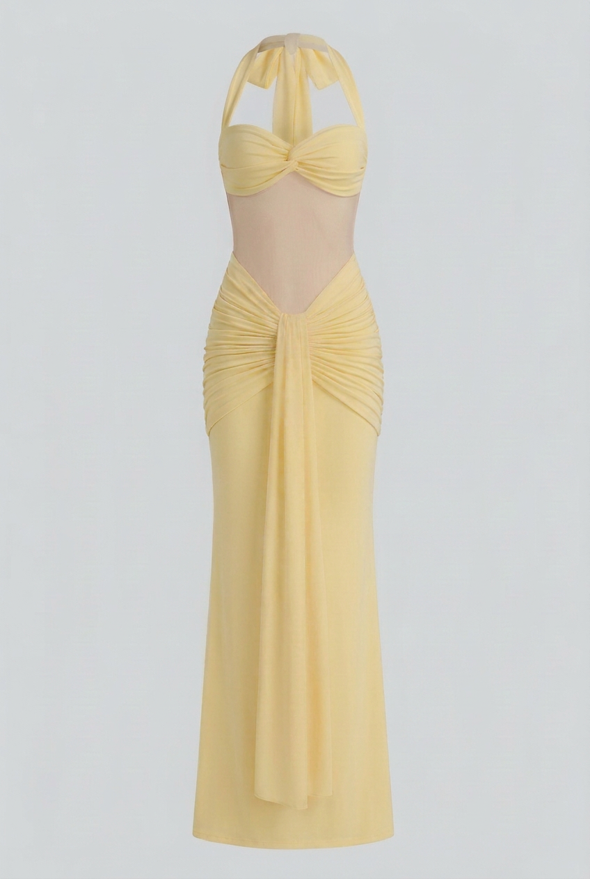 Women's Maxi Dress | Halter Ruched