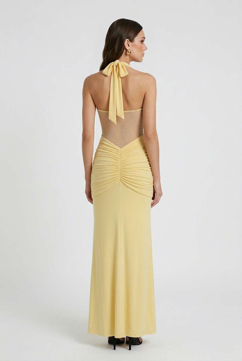 Women's Maxi Dress | Halter Ruched