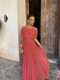 Women's Maxi Dress | Off-Shoulder Summer Casual