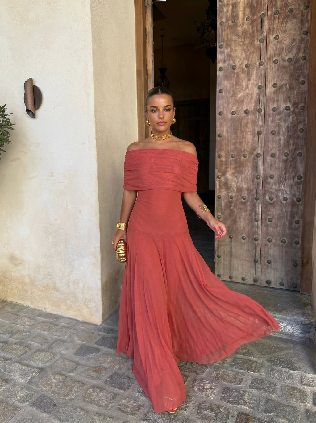 Women's Maxi Dress | Off-Shoulder Summer Casual
