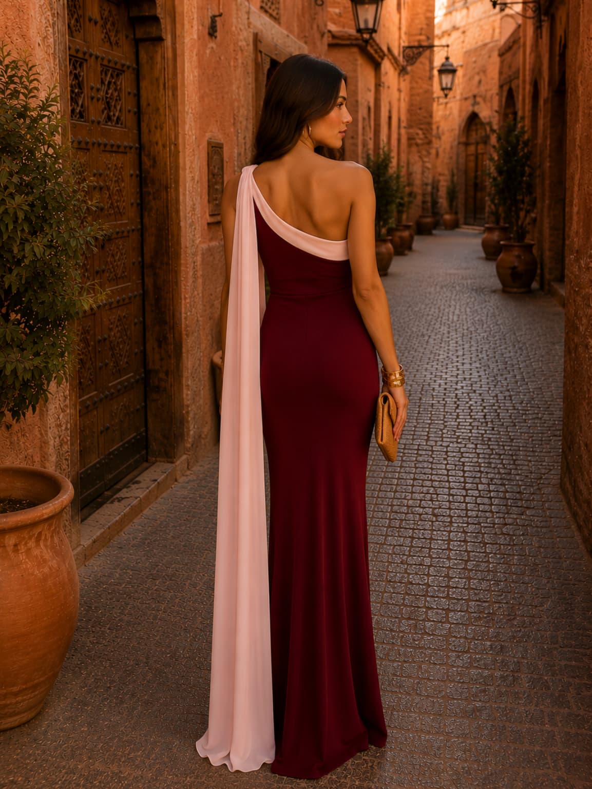 Women's Maxi Dress | One-Shoulder Summer Casual