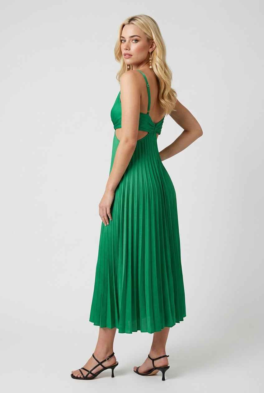 Women's Maxi Dress | Pleated Flowy Summer