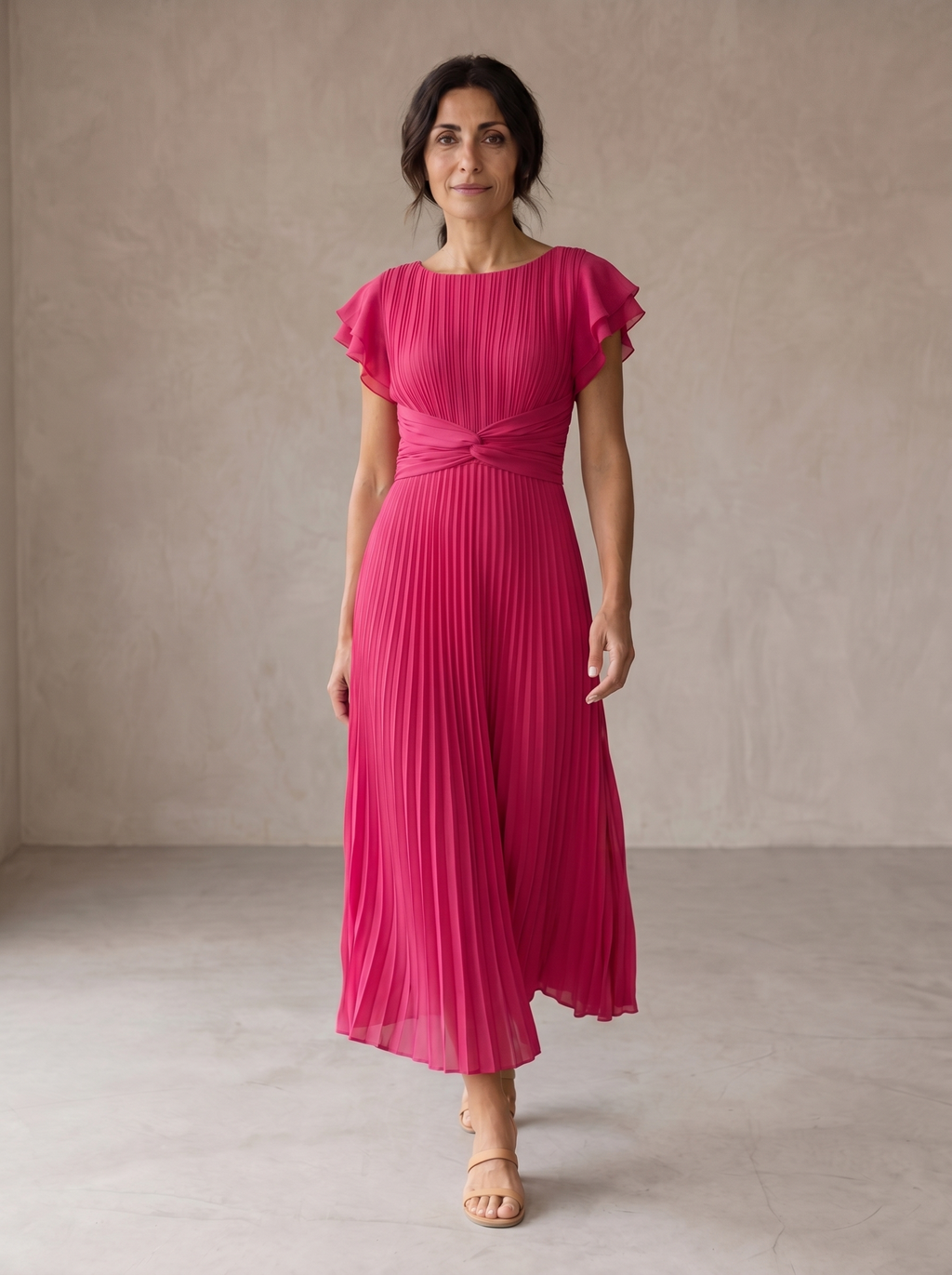 Women's Maxi Dress | Pleated Summer Casual