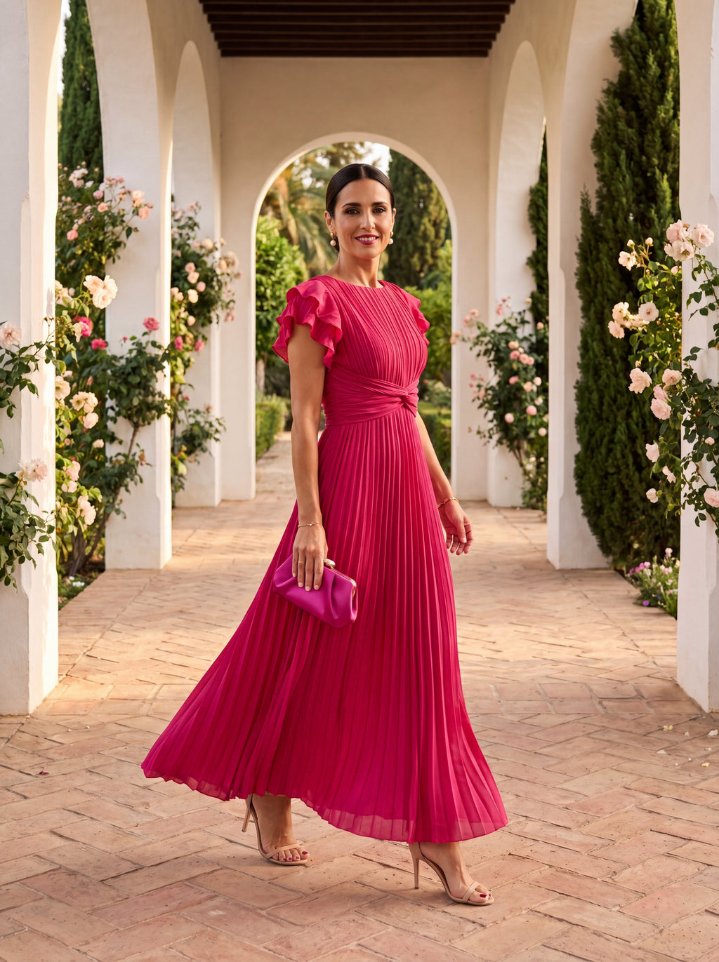 Women's Maxi Dress | Pleated Summer Casual