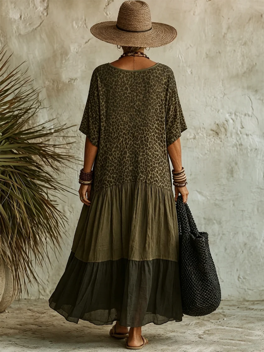 Women's Maxi Dress | Printed V-Neck Summer
