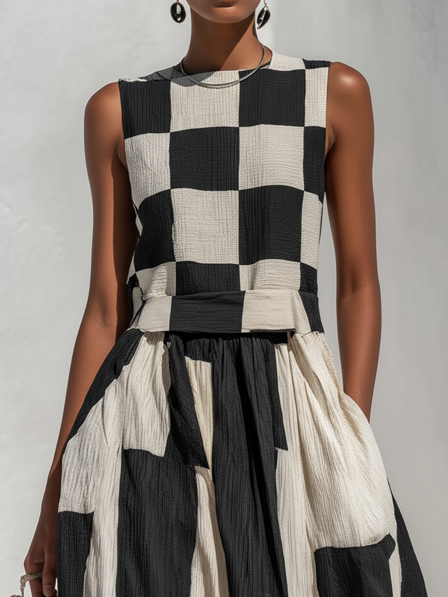 Women's Maxi Dress | Striped Sleeveless