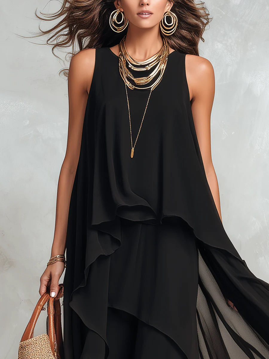 Women's Maxi Dress | Tiered Sleeveless Summer