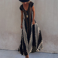 Women's Maxi Dress | V-Neck Short-Sleeve Summer
