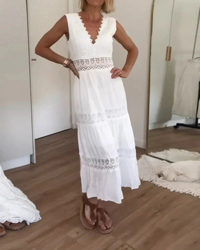 Women's Maxi Dress | V-Neck Summer Casual