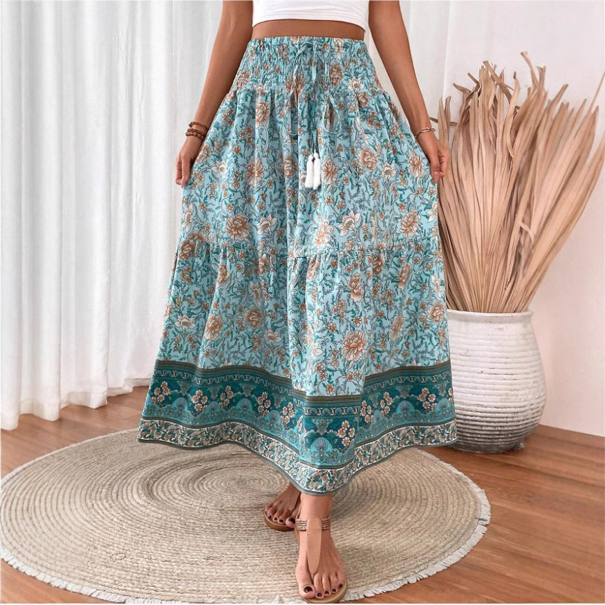 Women's Maxi Skirt | Floral Layered
