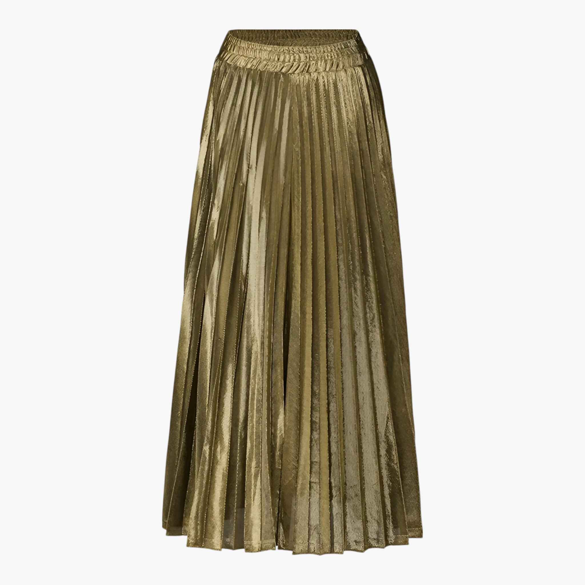 Women's Maxi Skirt | Pleated Gold Lumina