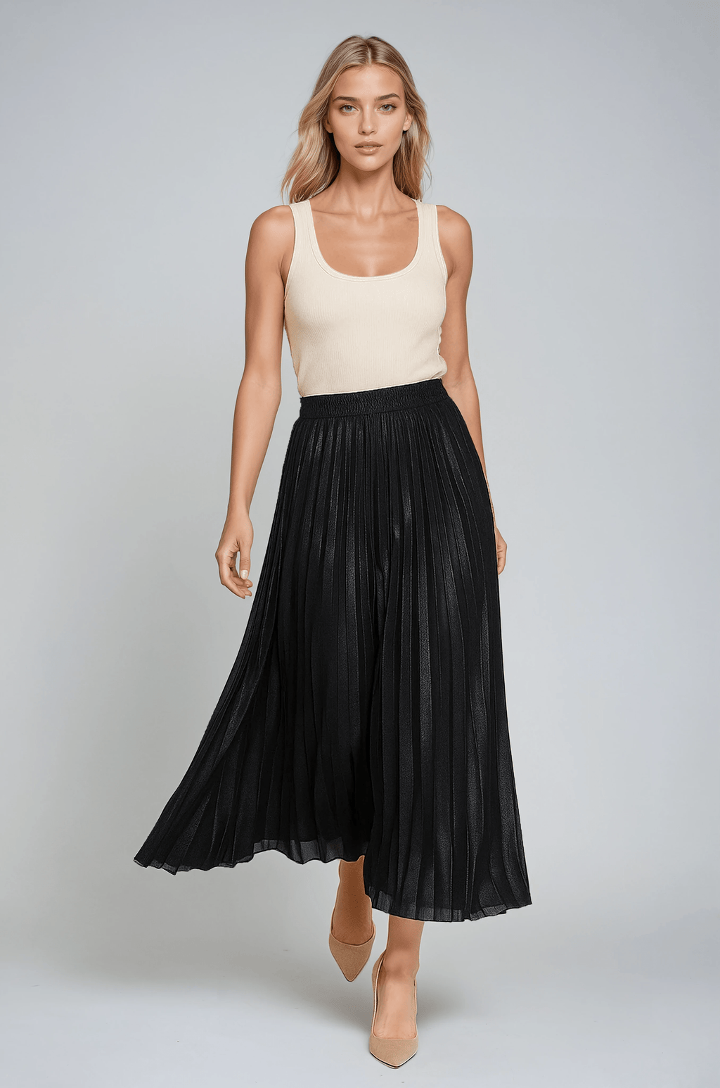 Women's Maxi Skirt | Pleated High-waist