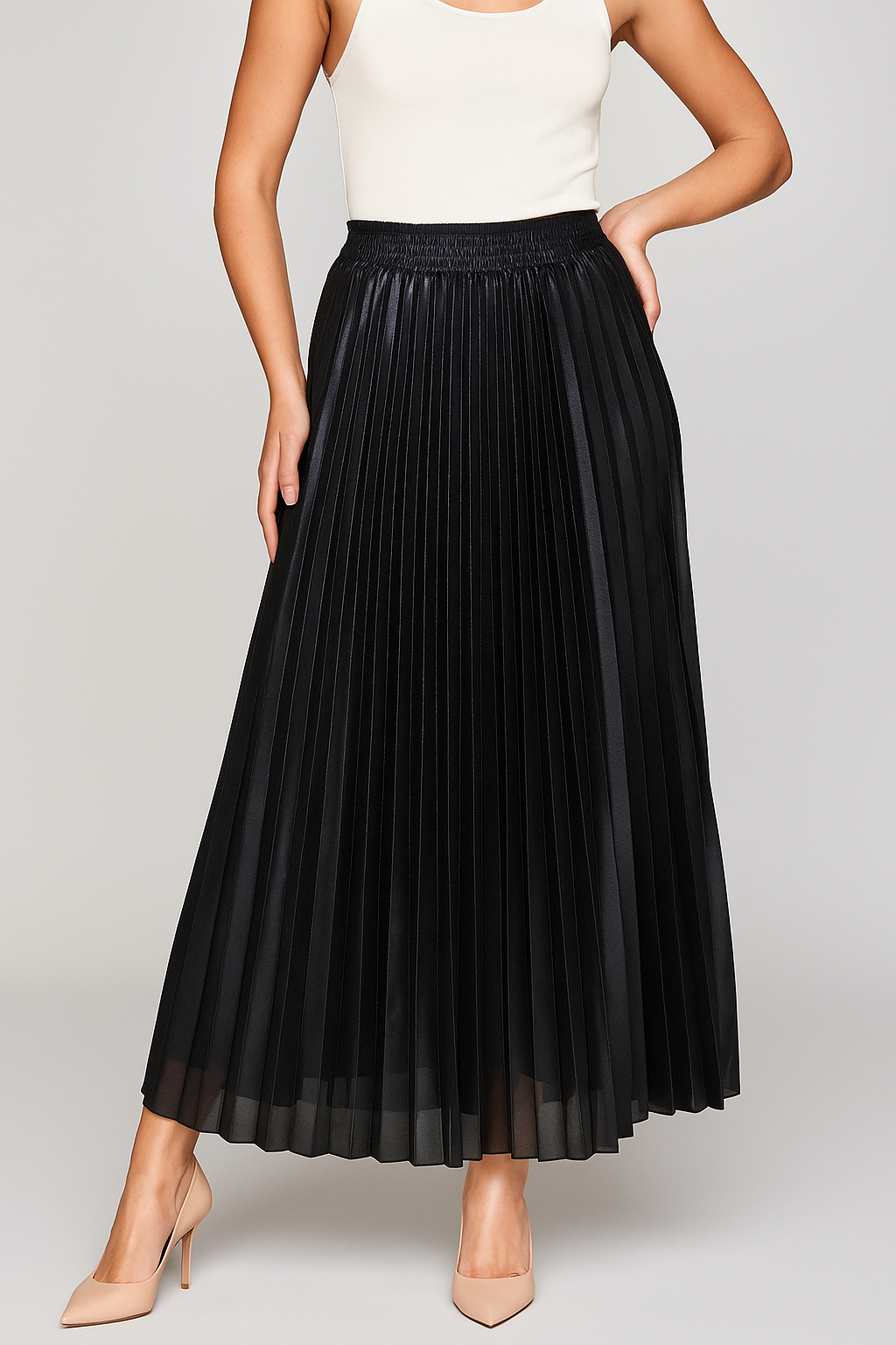 Women's Maxi Skirt | Pleated High-waist