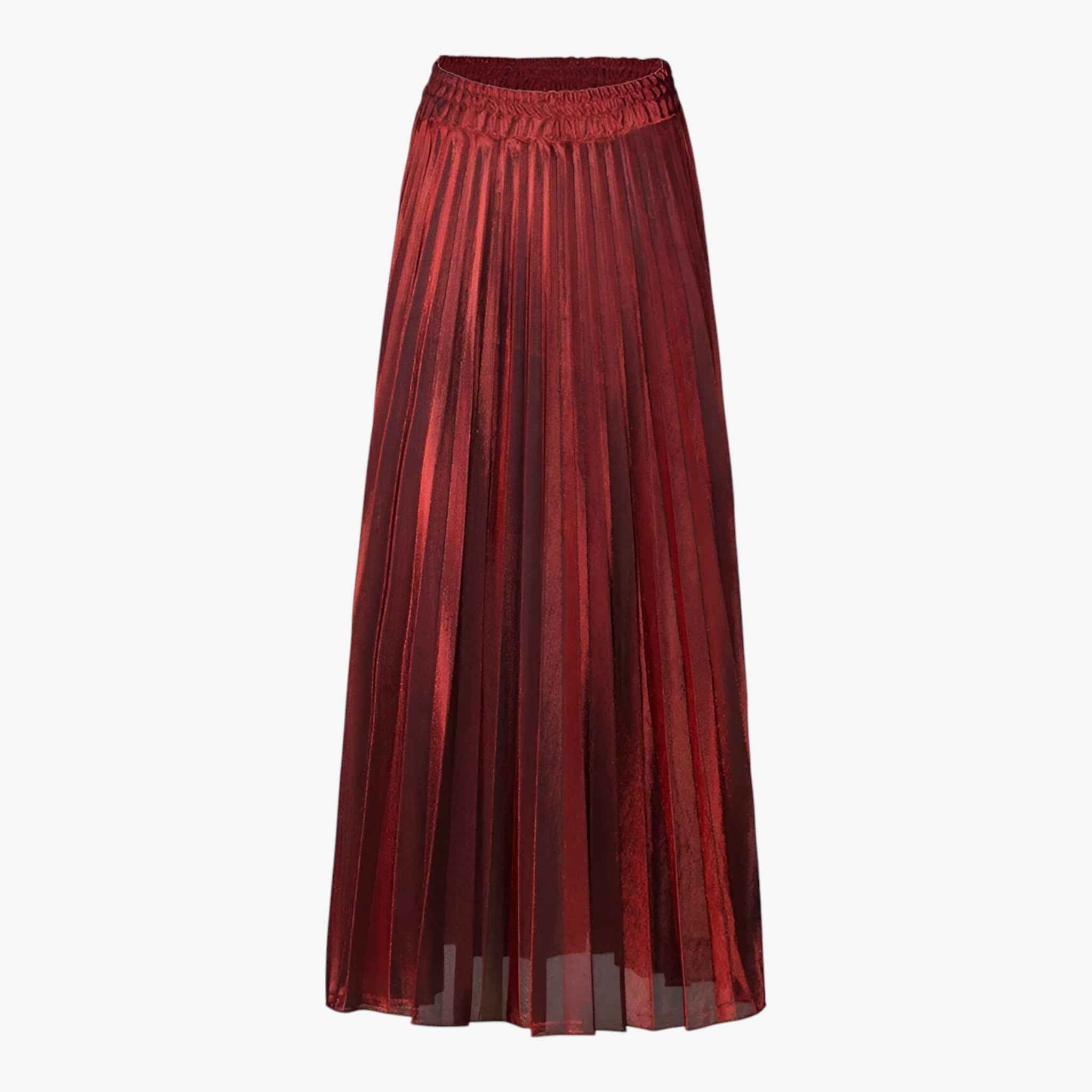 Women's Maxi Skirt | Pleated High-Waisted Flowy