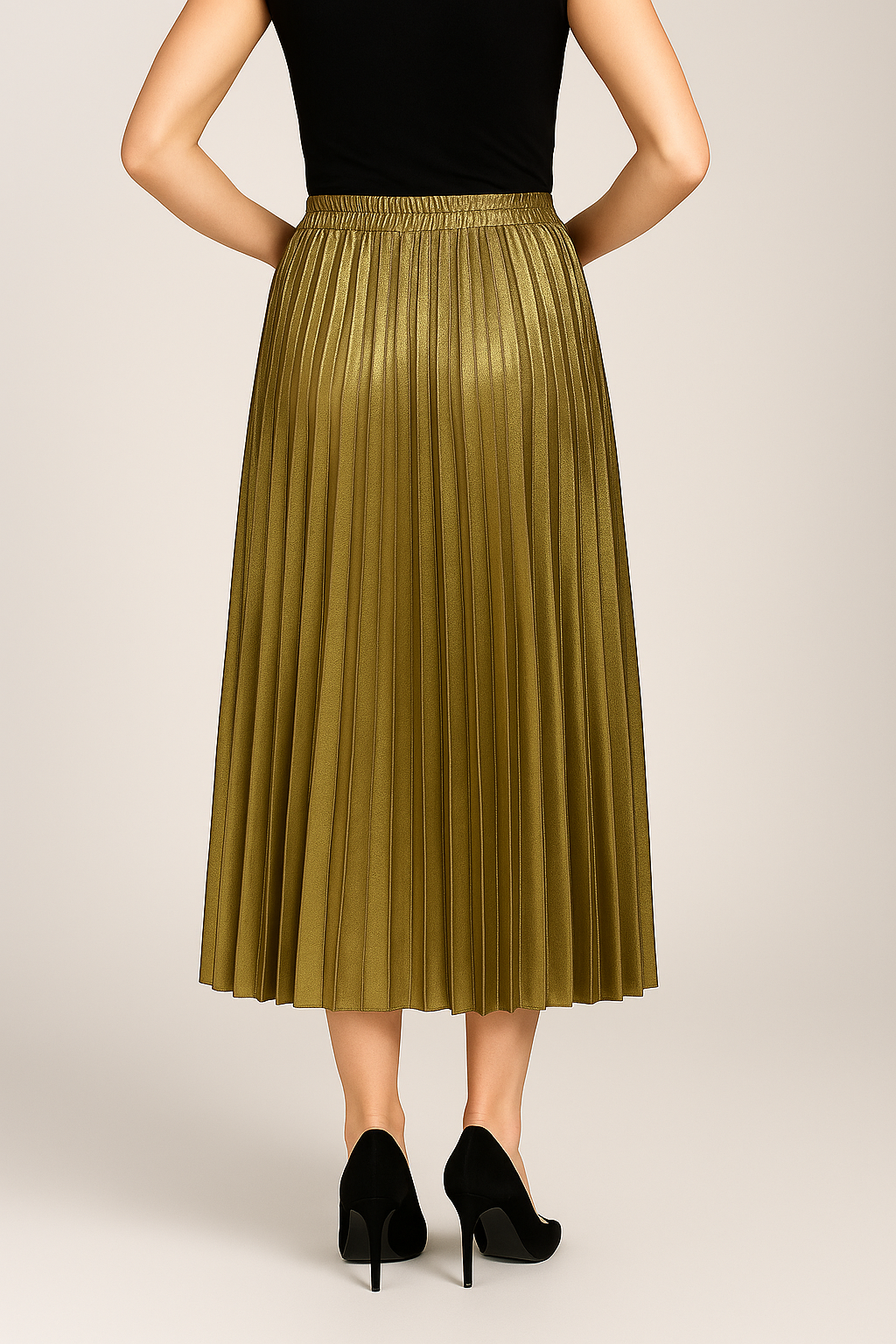 Women's Maxi Skirt | Pleated High-Waisted Flowy