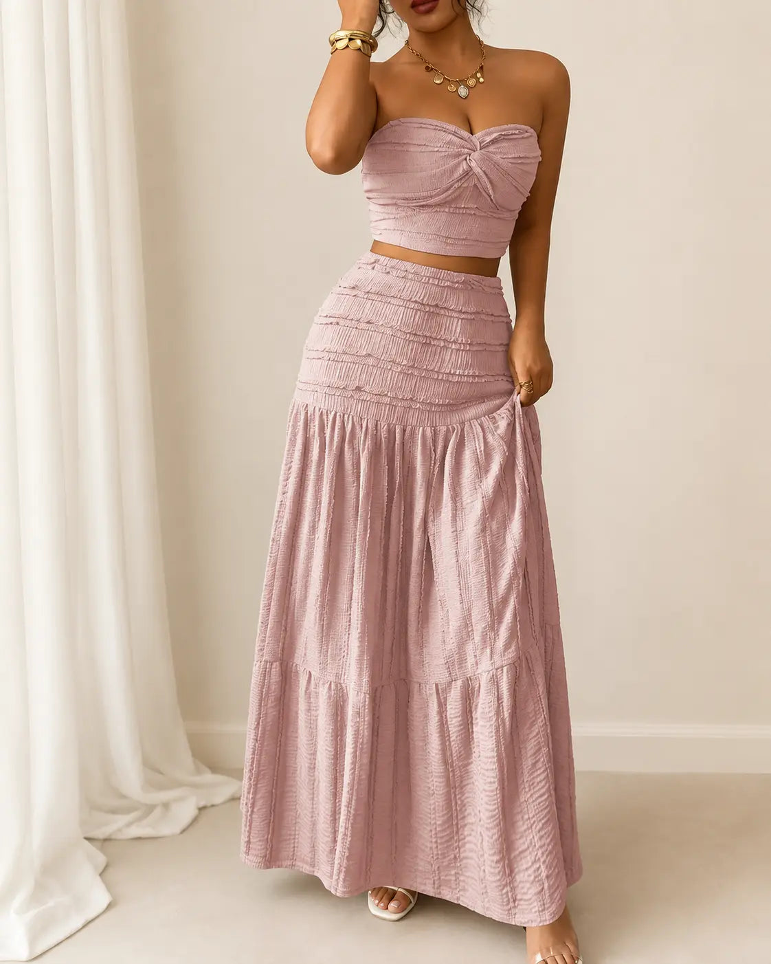 Women's Maxi Skirt | Smock Flowy Summer