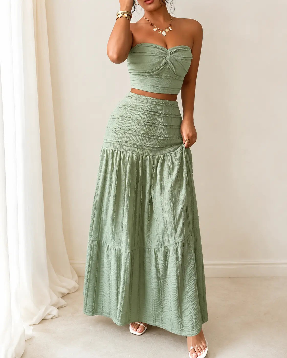 Women's Maxi Skirt | Smock Flowy Summer