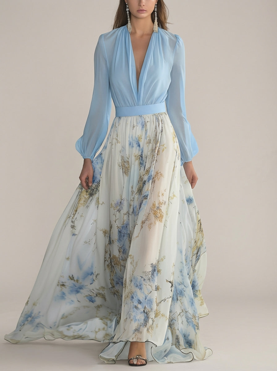 Women's Maxi Sundress | Floral Seaside