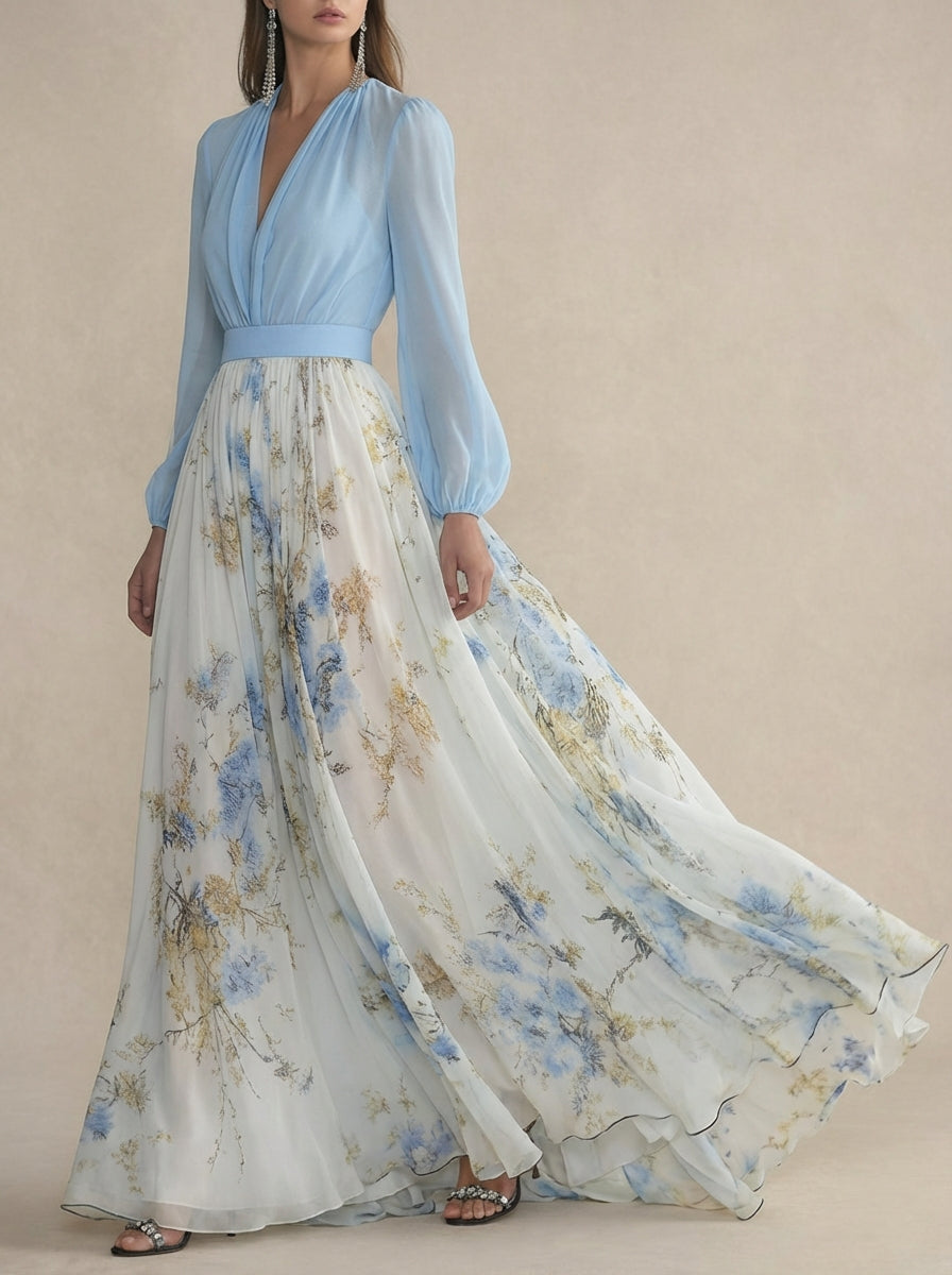 Women's Maxi Sundress | Floral Seaside