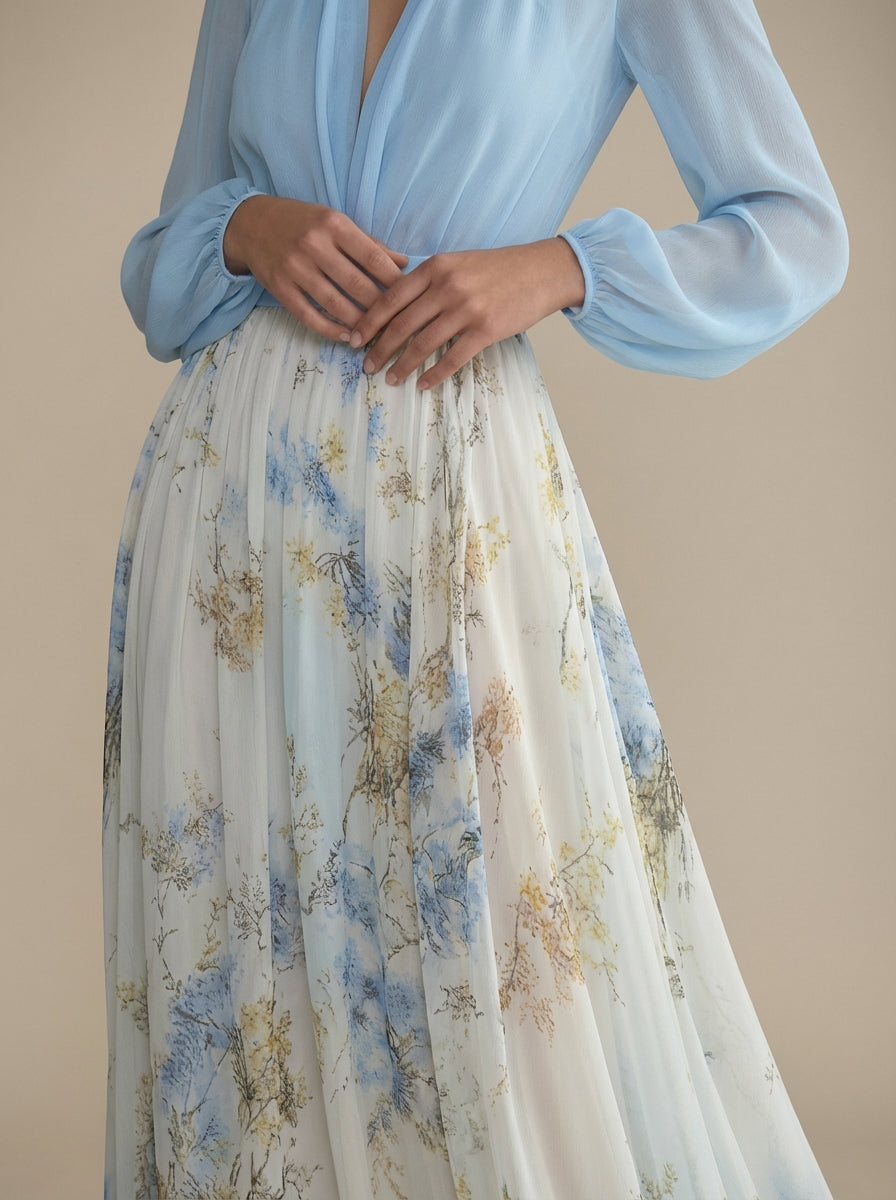 Women's Maxi Sundress | Floral Seaside