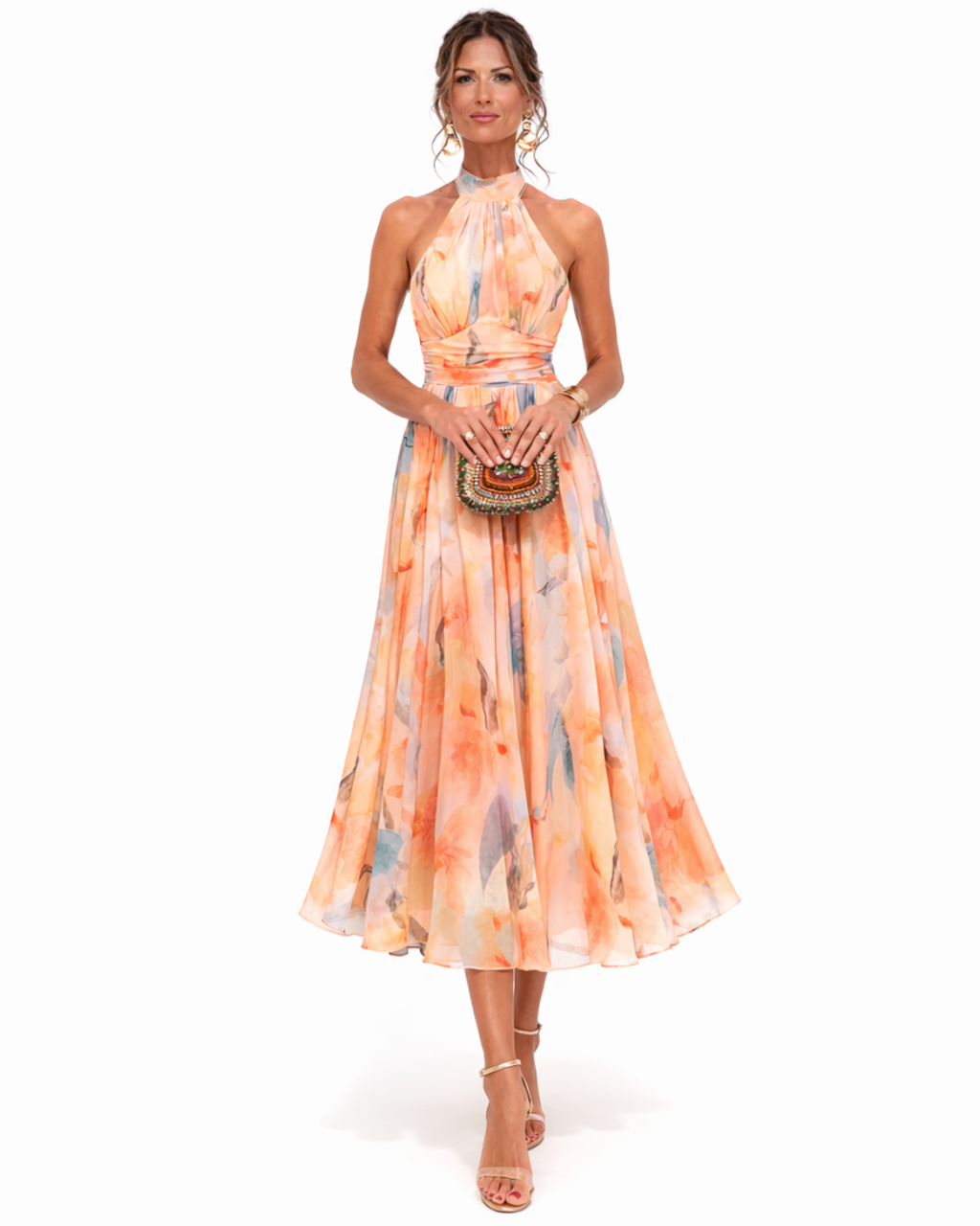 Women's Maxi Sundress | Printed Halter