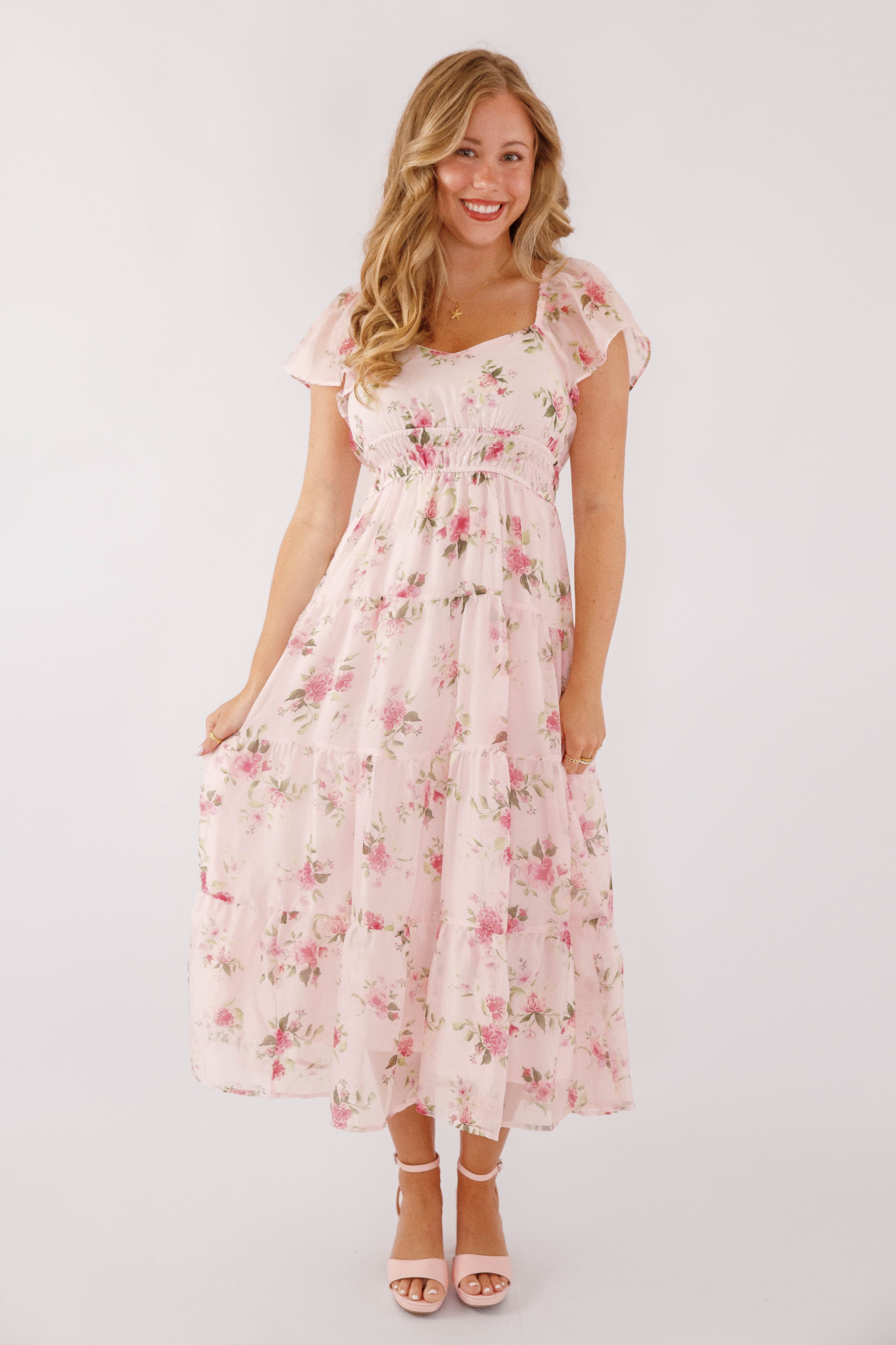 Women's Midi Dress | Floral Summer Casual