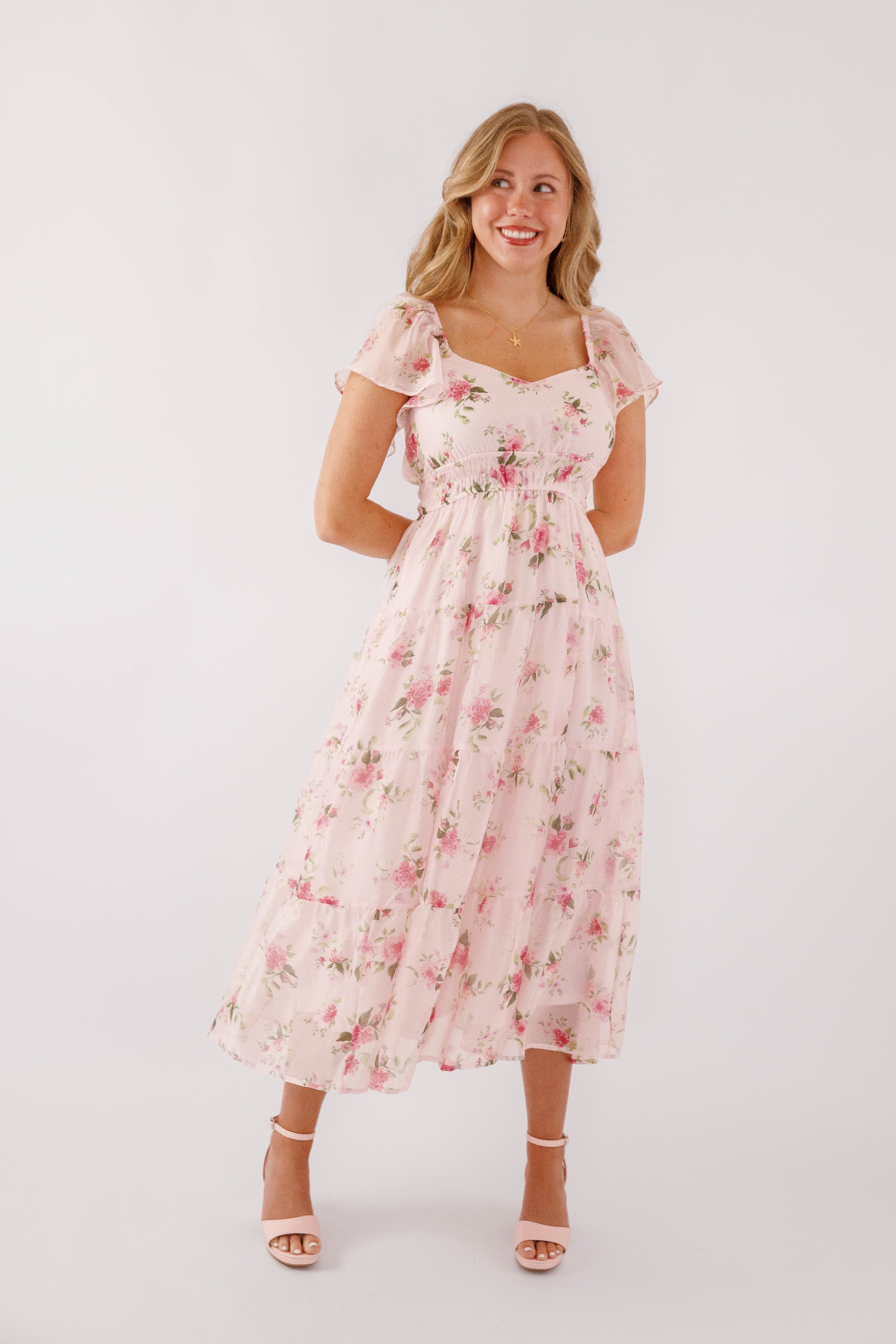 Women's Midi Dress | Floral Summer Casual