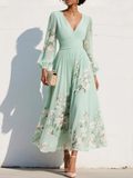 Women's Midi Dress | Floral V-Neck Flowy