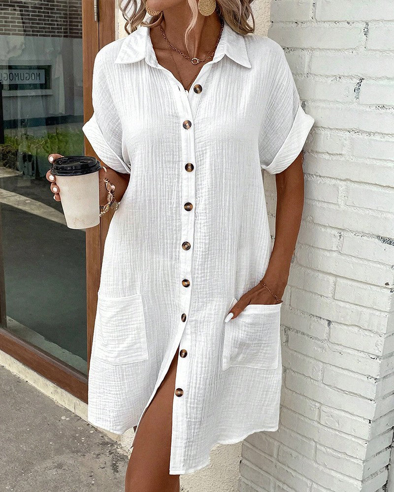 Women's Midi Dress | Linen-Blend Summer Casual