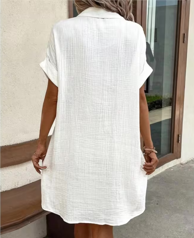 Women's Midi Dress | Linen-Blend Summer Casual