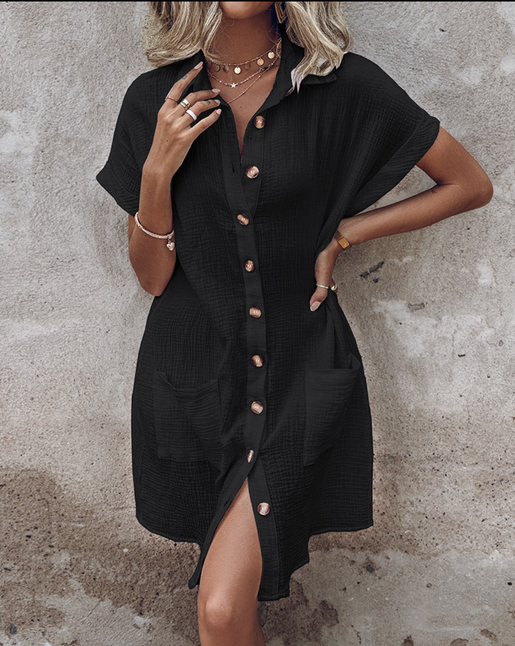 Women's Midi Dress | Linen-Blend Summer Casual
