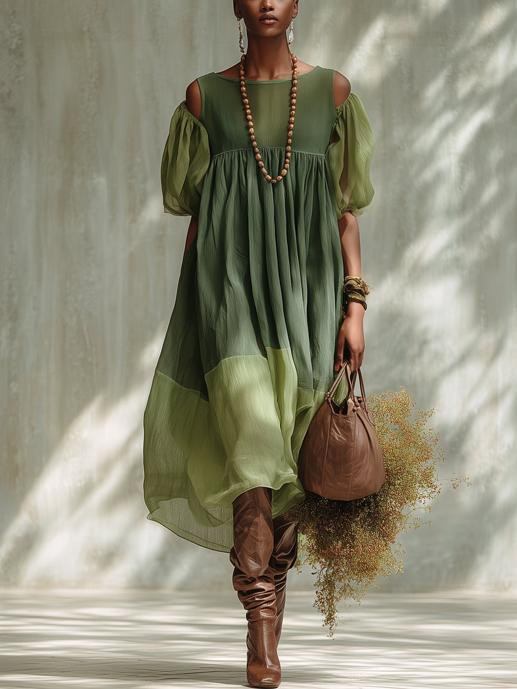 Women's Midi Dress | Off-Shoulder Short-Sleeve
