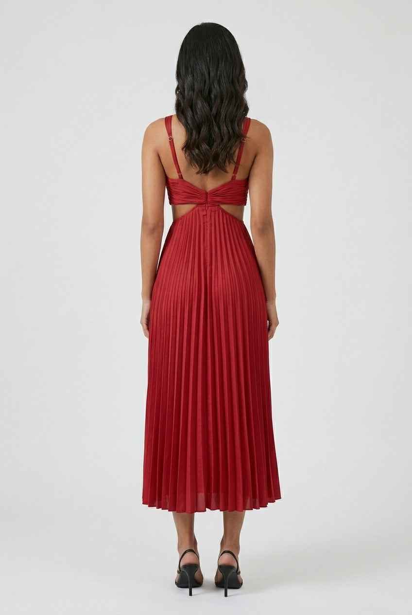 Women's Midi Dress | Pleated Flattering