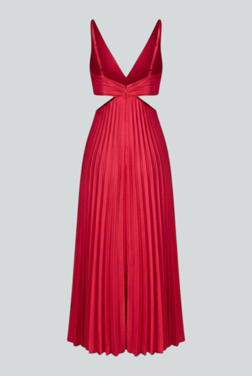 Women's Midi Dress | Pleated Flattering
