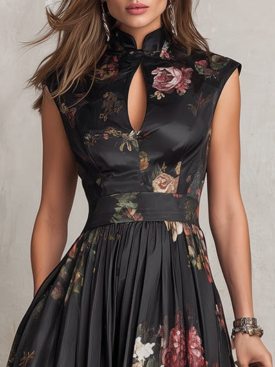 Women's Midi Dress | Pleated Floral Summer