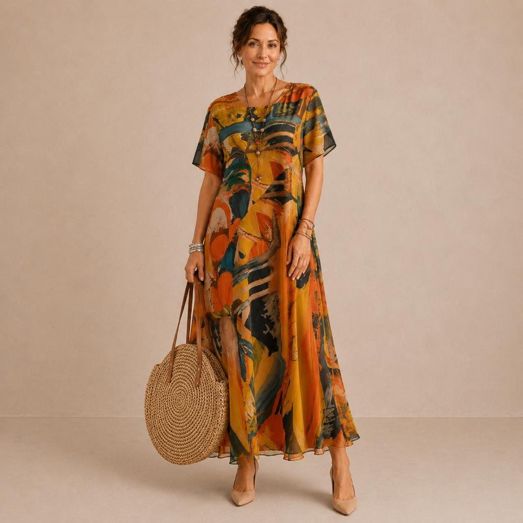 Women's Midi Dress | Printed Day-to-Night