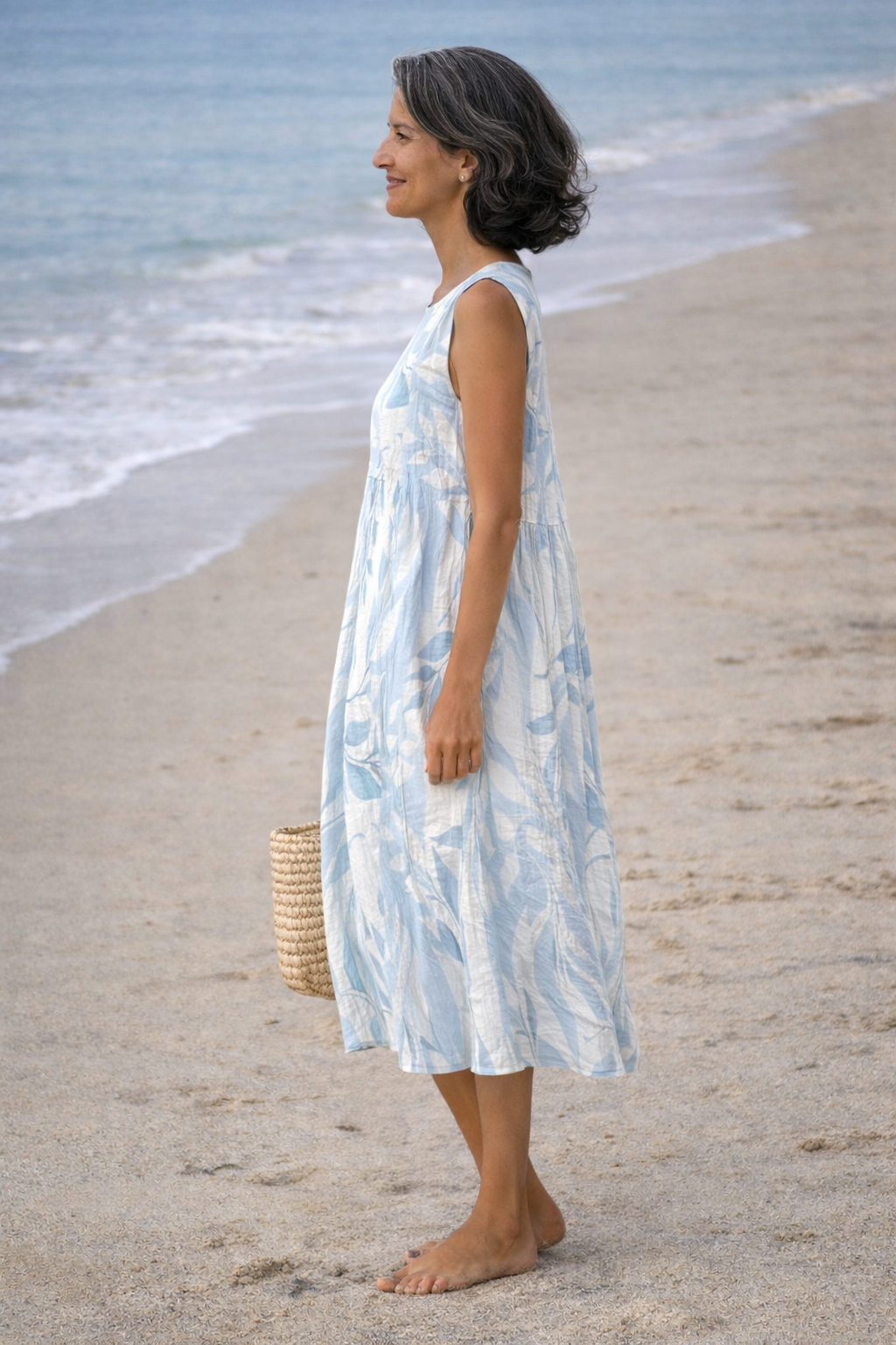Women's Midi Dress | Printed Sleeveless