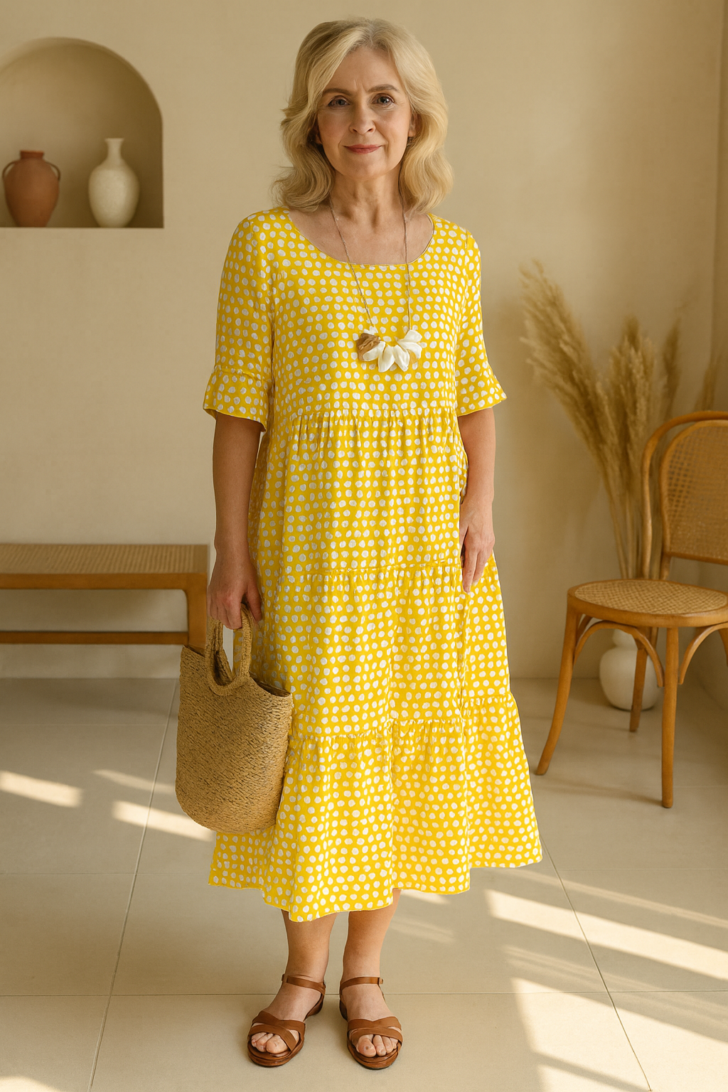 Women's Midi Dress | Short-Sleeve Summer Casual