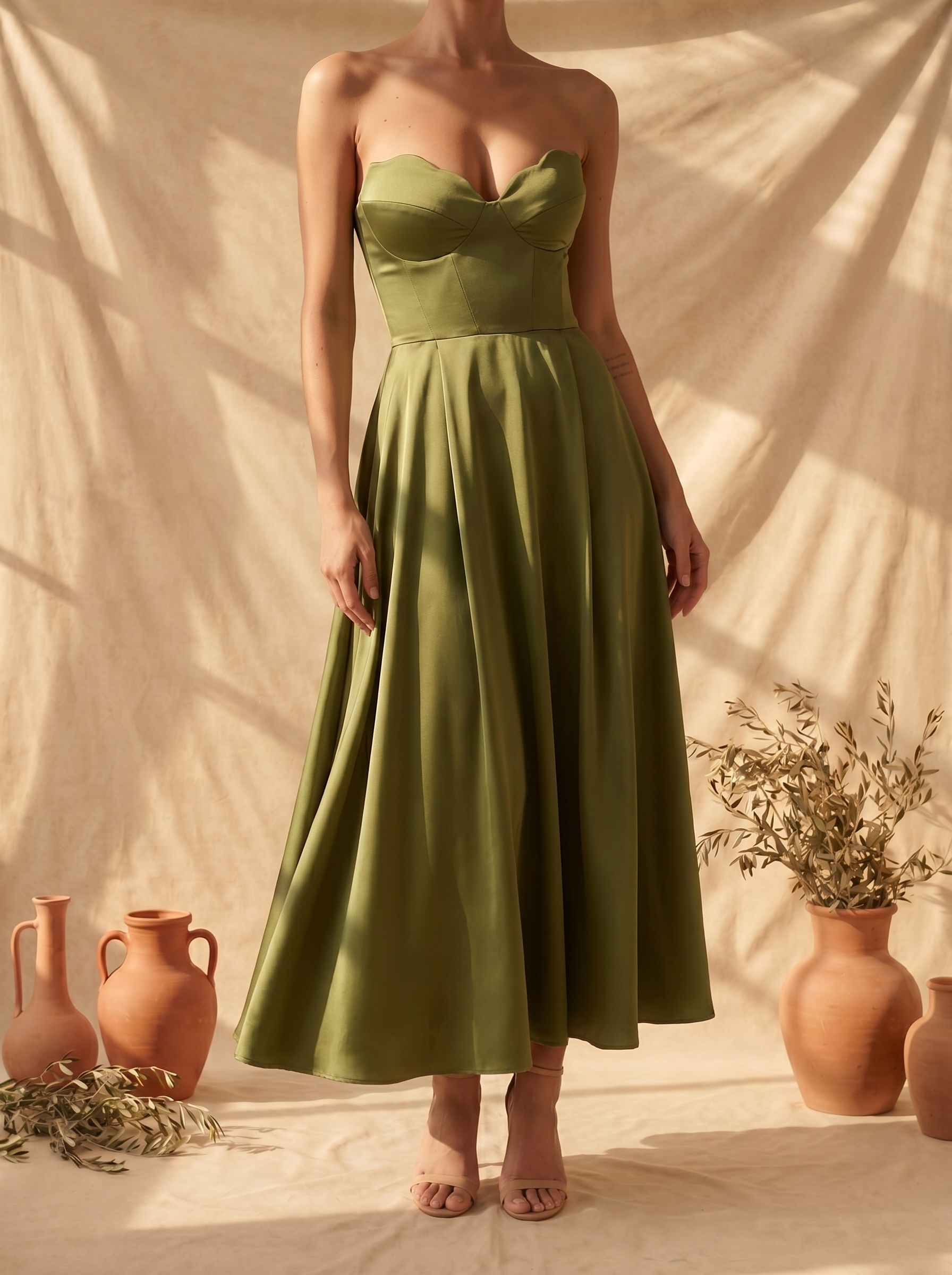 Women's Midi Dress | Strappy Summer Casual