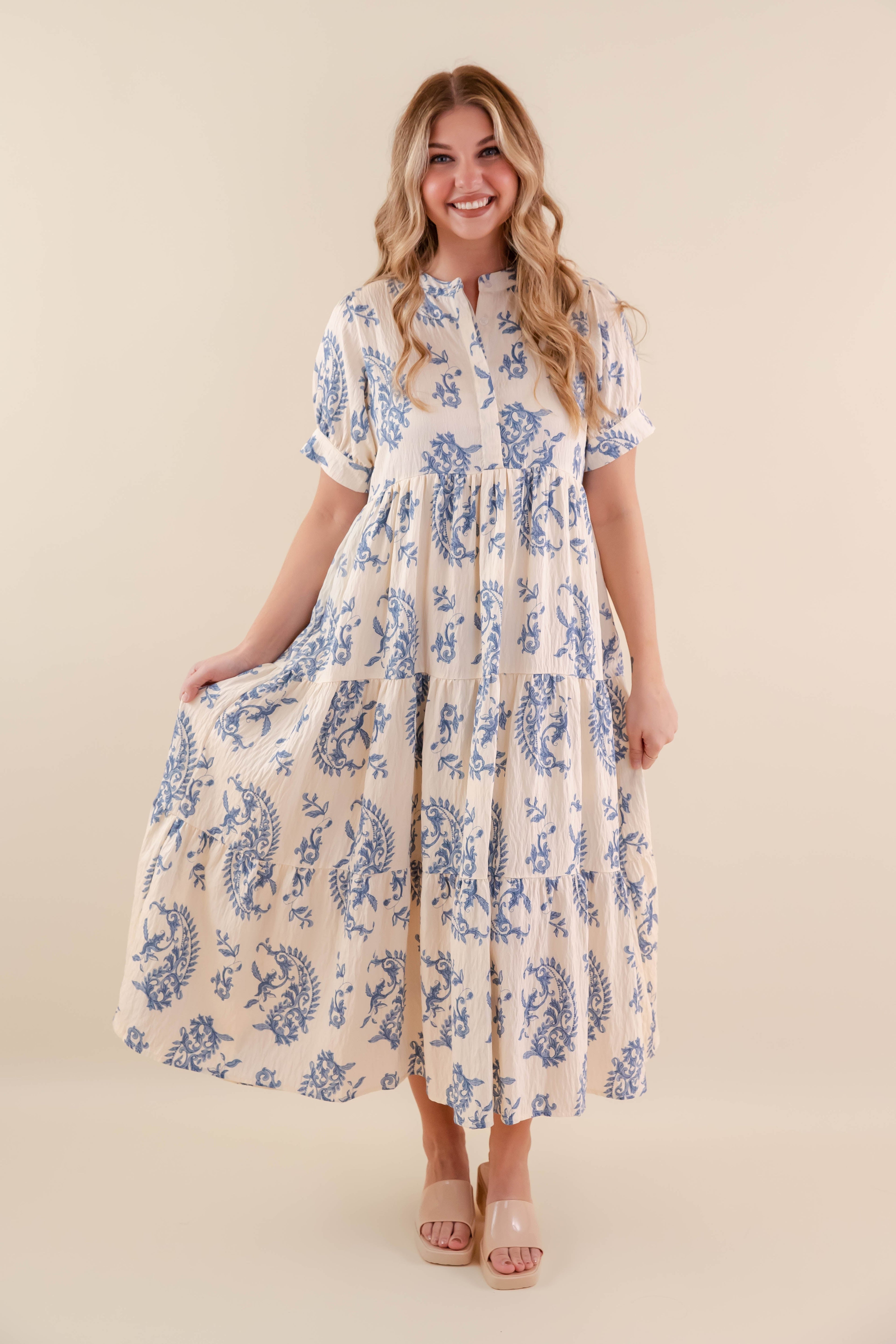 Women's Midi Dress | Tiered Summer Casual