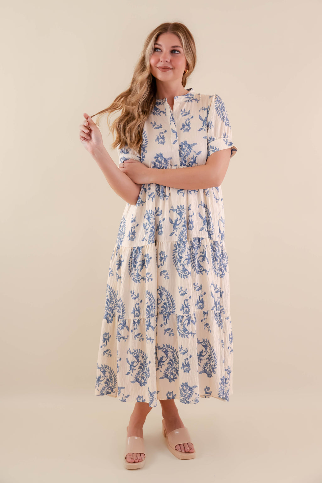 Women's Midi Dress | Tiered Summer Casual