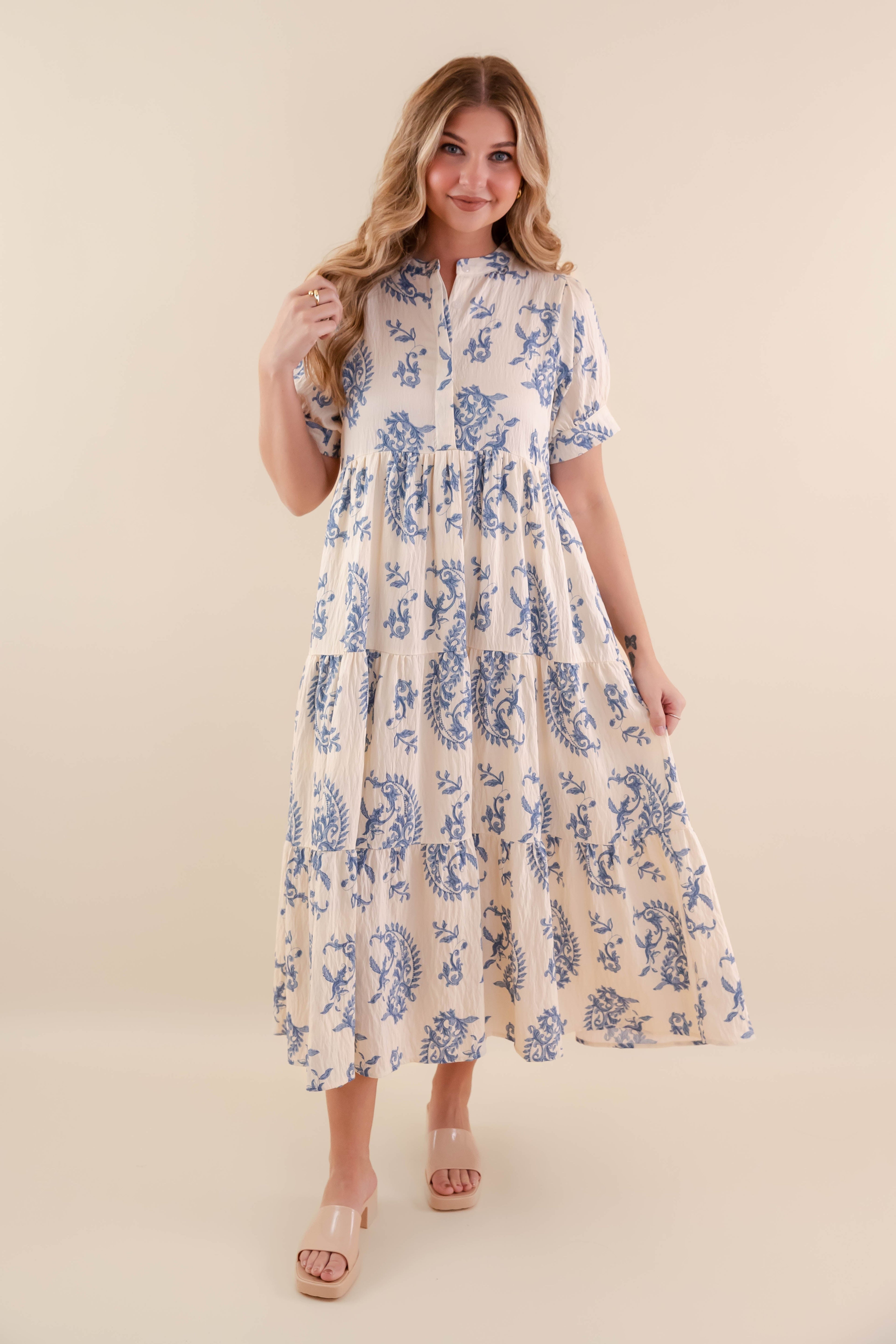 Women's Midi Dress | Tiered Summer Casual