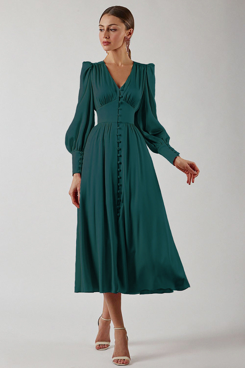Women's Midi Dress | V-Neck Summer Casual