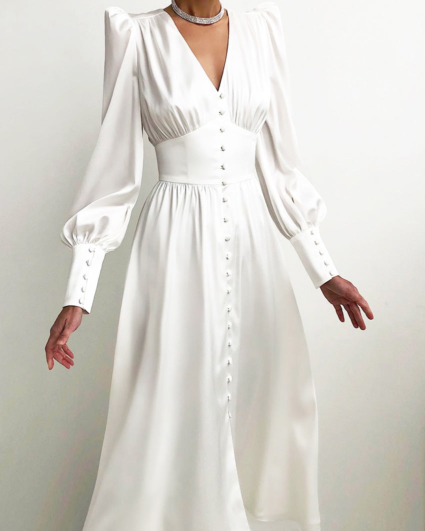 Women's Midi Dress | V-Neck Summer Casual