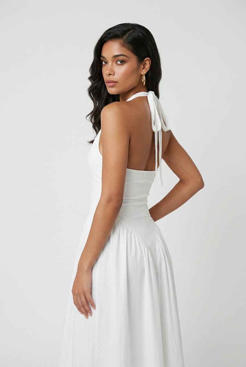Women's Midi Dress | White Tailored