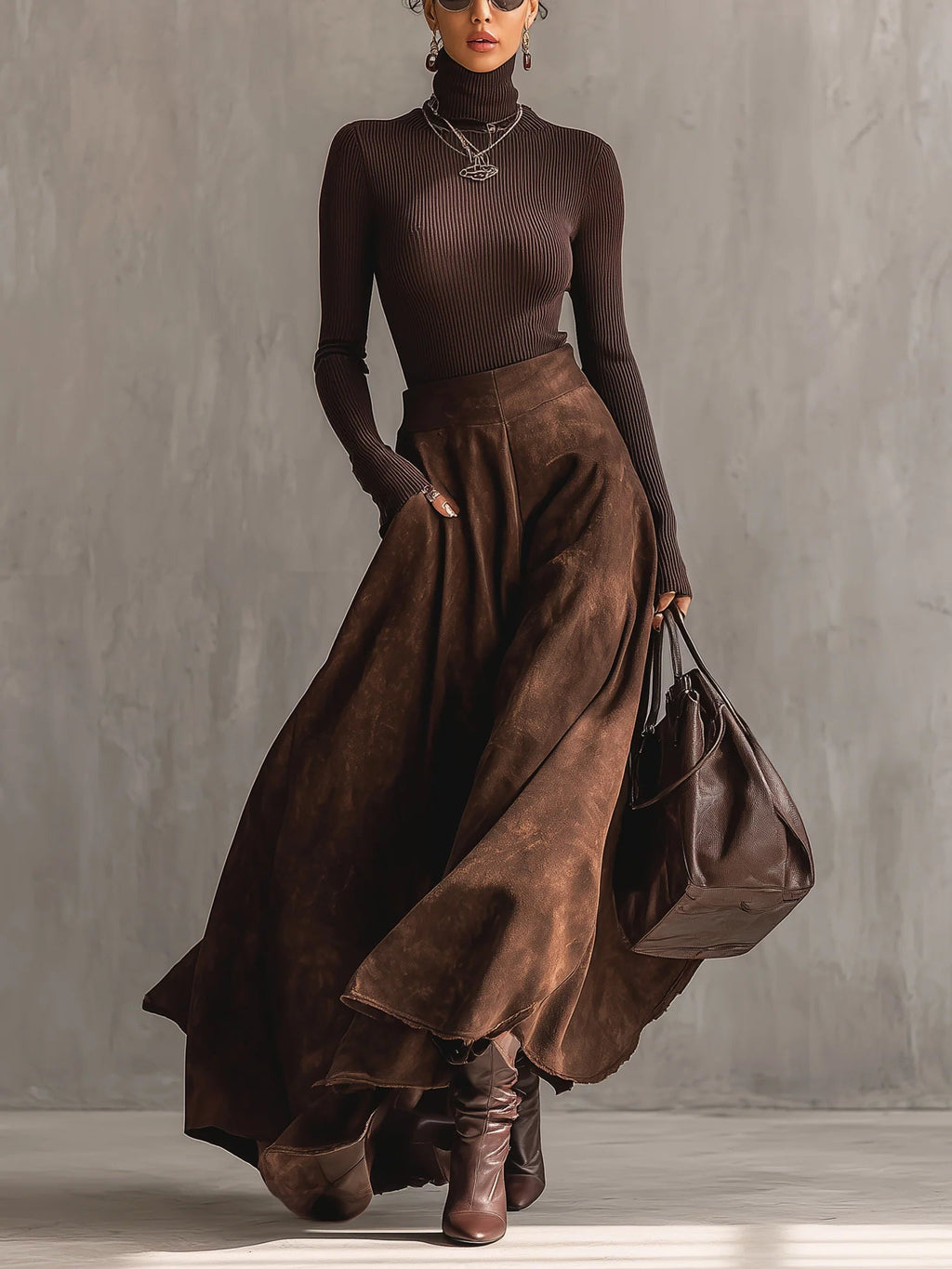 Women's Midi Skirt | Flowy Summer High-Waisted